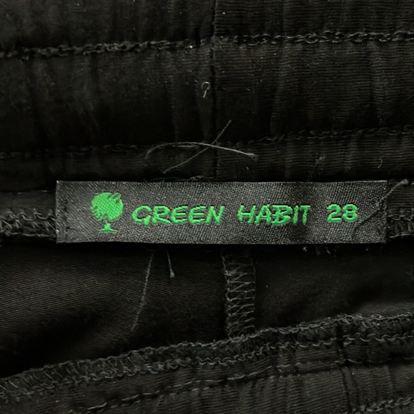 Green Habit | Wide Leg Black Knit Pants - Picture 7 of 7